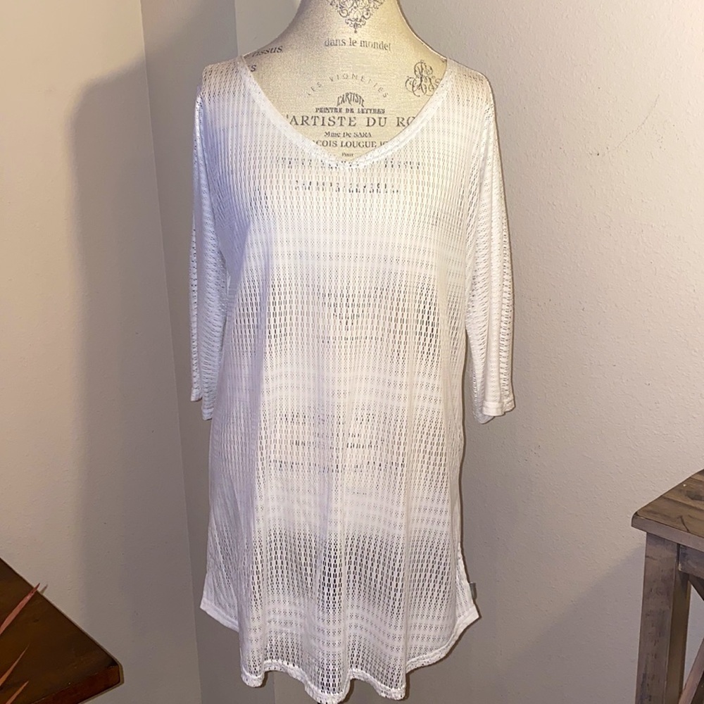 ONEILL XS White sheer swimsuit beach coverup​​ - Picture 2 of 6